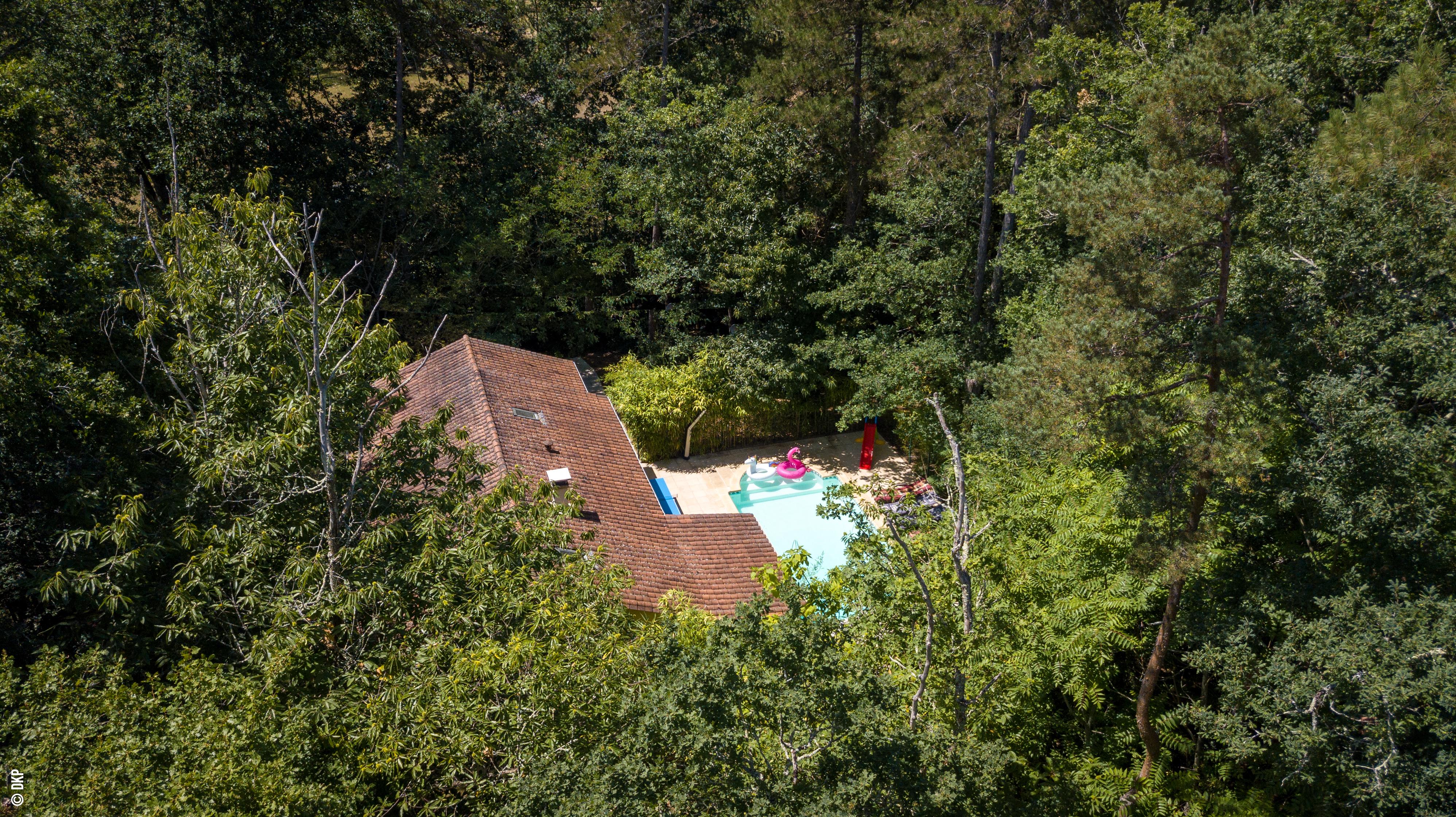 Top view of Dordogne landscape