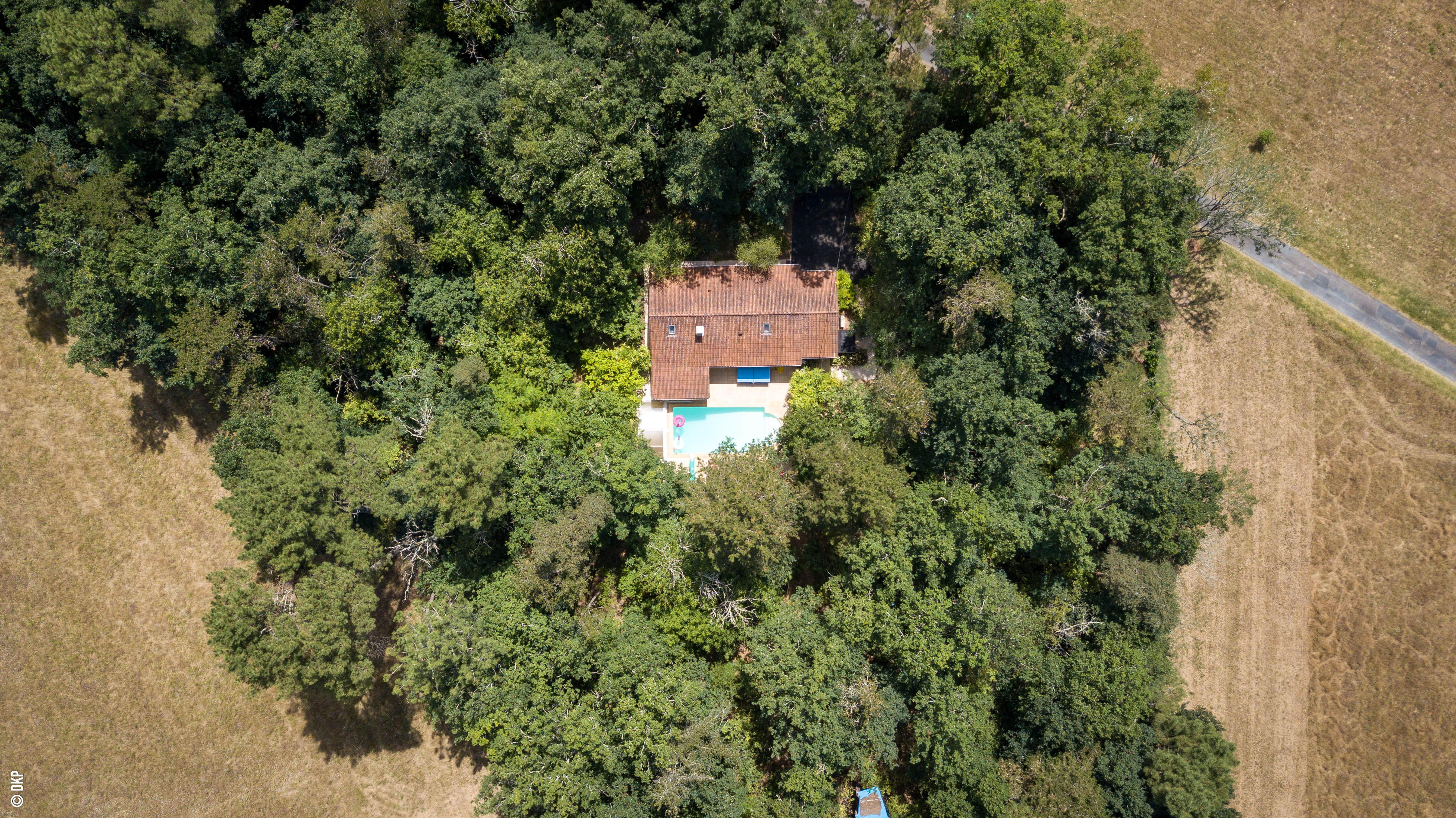 Top view of surrounding villages